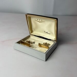 Vintage Anson Gold Tone Cufflinks‎ Formal Dress Shirt Accessories Men